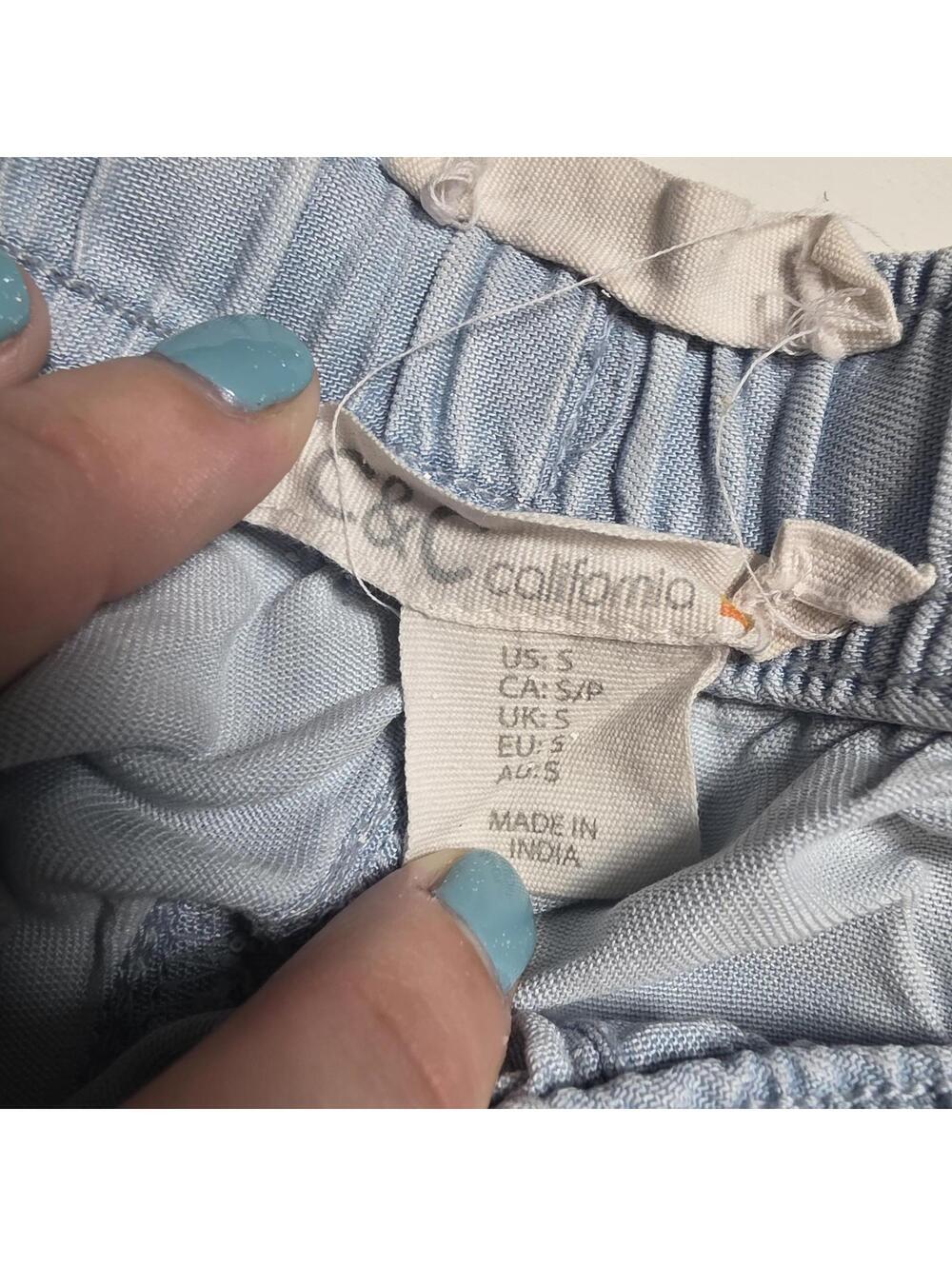 C&C California Light Blue Jogger Pants Size S - Picture 2 of 4